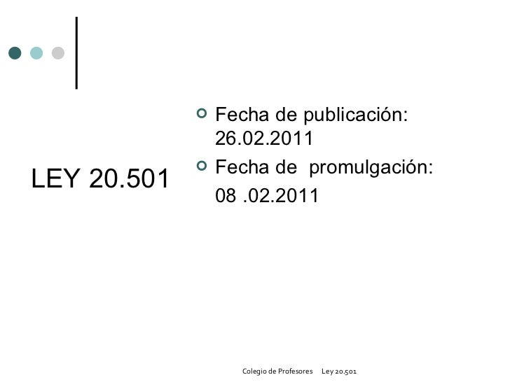 ley 20501
